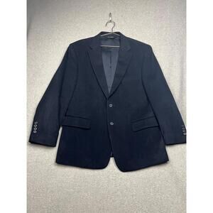 Jos A Bank Camelhair Sport Blazer Jacket Mens 44S Navy Classic Simple